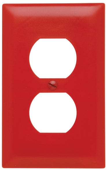 Legrand Duplex Receptacle Openings, One Gang, Red Qatar