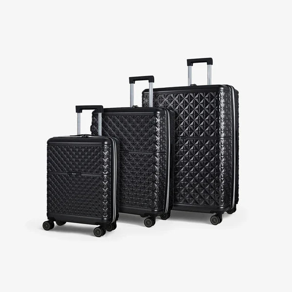 Rock Luggage Maya Charcoal 3 Piece Trolley Set