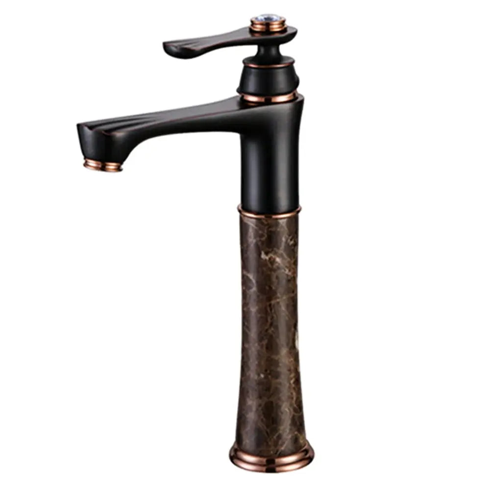 Tall Brass Basin Mixer Antique - Black BuyonBudget