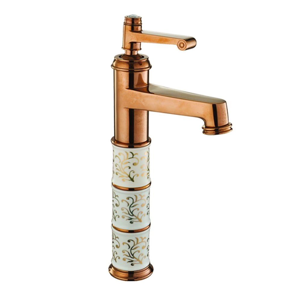 Brass Basin Mixer High  (Rose Gold)