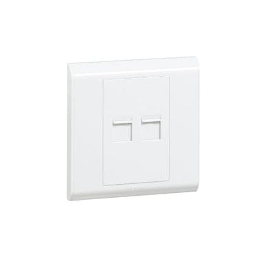 منفذ بيانات Tenby CAT6 UTP RJ45 مزدوج أبيض قطري