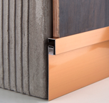 Tile Trim LED Profile – Brushed Gold Stainless Steel + Aluminum