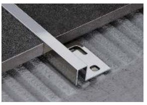 Tile Trim – Stainless Steel Silver Dots SBP017-1DT-10H-10W