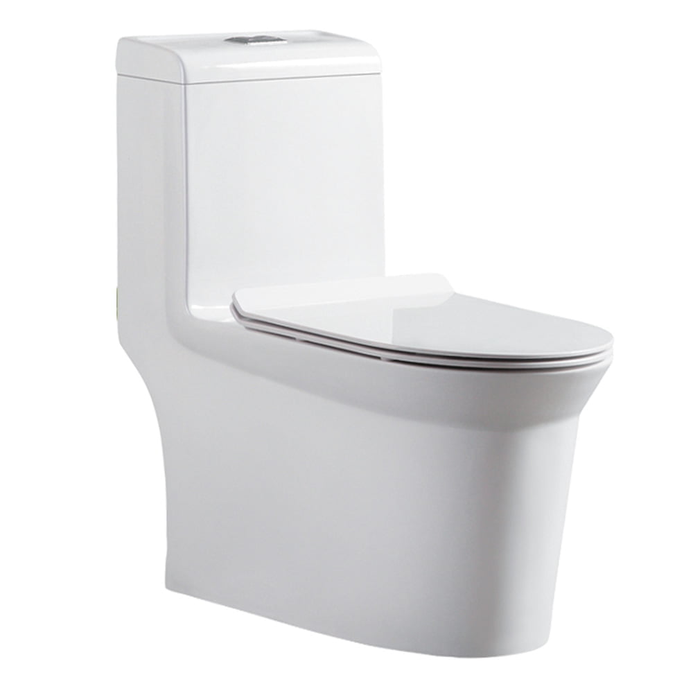 Floor Mounted One Piece Toilet White With Uf Seat Cover