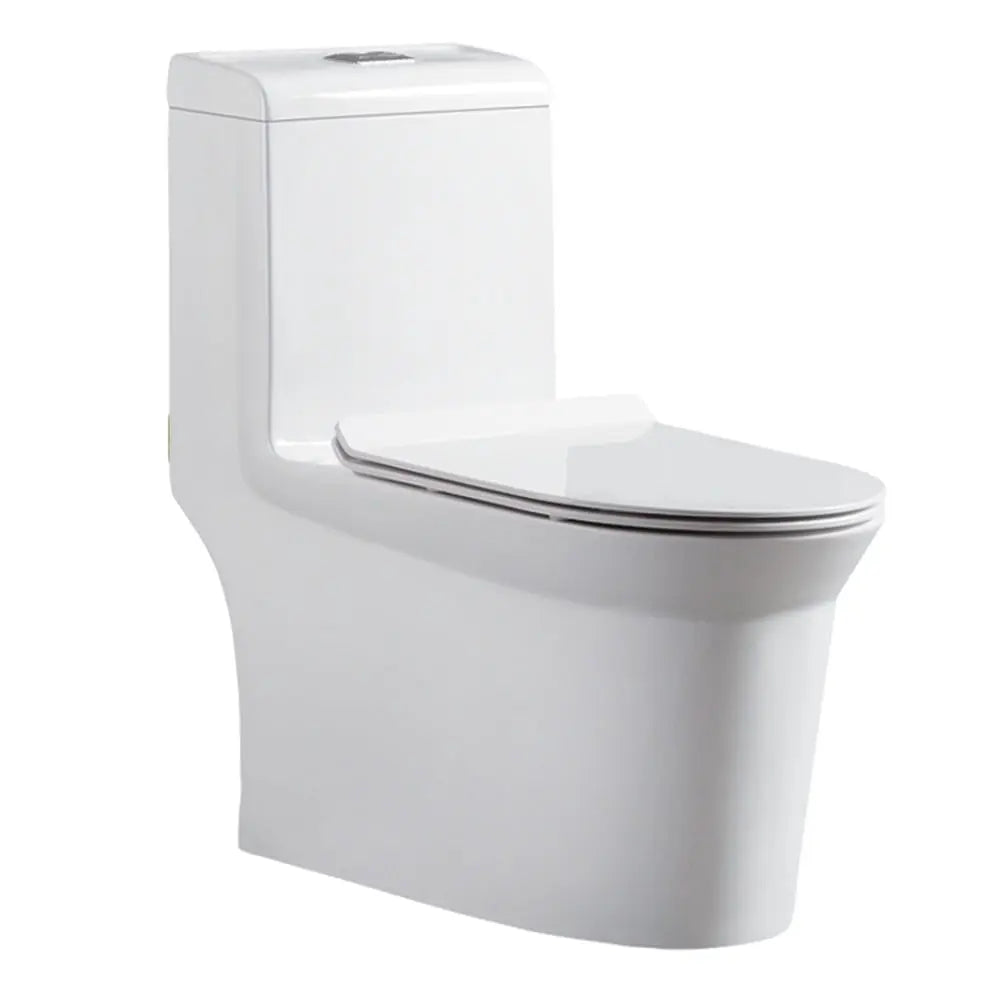 Floor Mounted One Piece Toilet White With Uf Seat Cover BuyonBudget