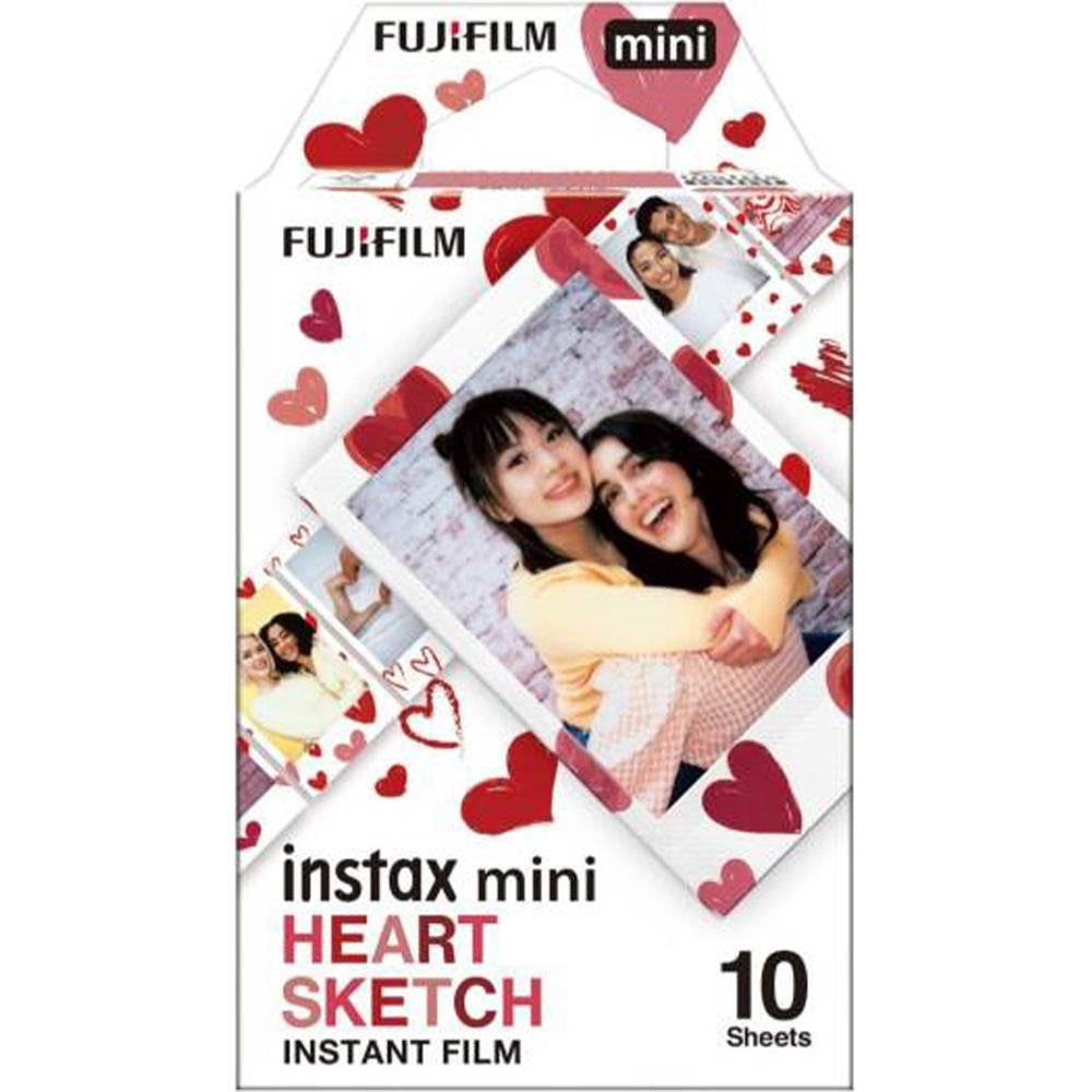 Fujifilm Instax Mini Film 10 Shot Pack Hearts Border