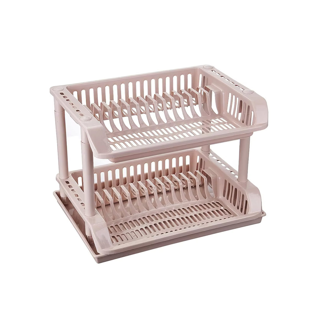 Two Tiers Plastic Dish Drying Rack