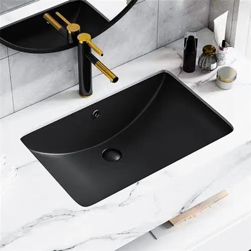 Square Shape Under Counter Basin - Black Matt