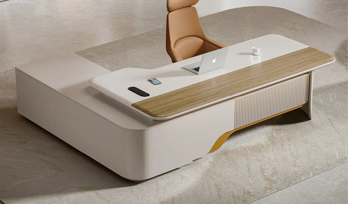 V7-022 Office Table -LEFT/(2200*1800*780) Maple Wood