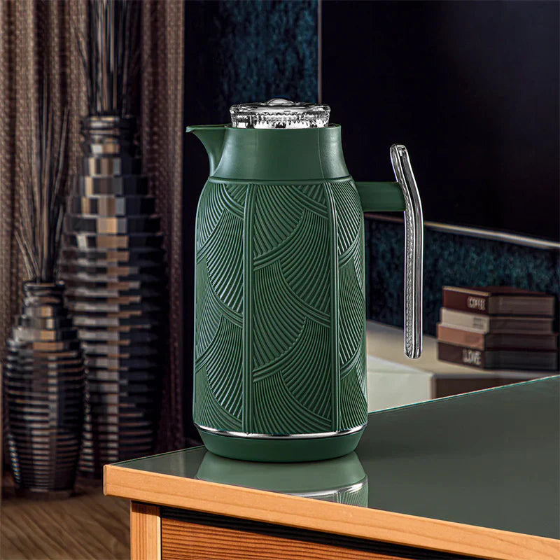 Green & Silver 1L Vacuum Flask