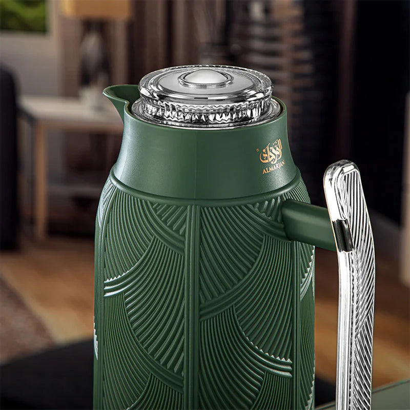 Green & Silver 1L Vacuum Flask