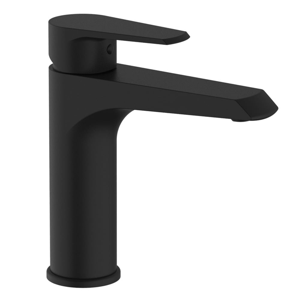 Velvet Wash Basin Mixer With Click Clack Waste - (matt Black) 8v331bb-090