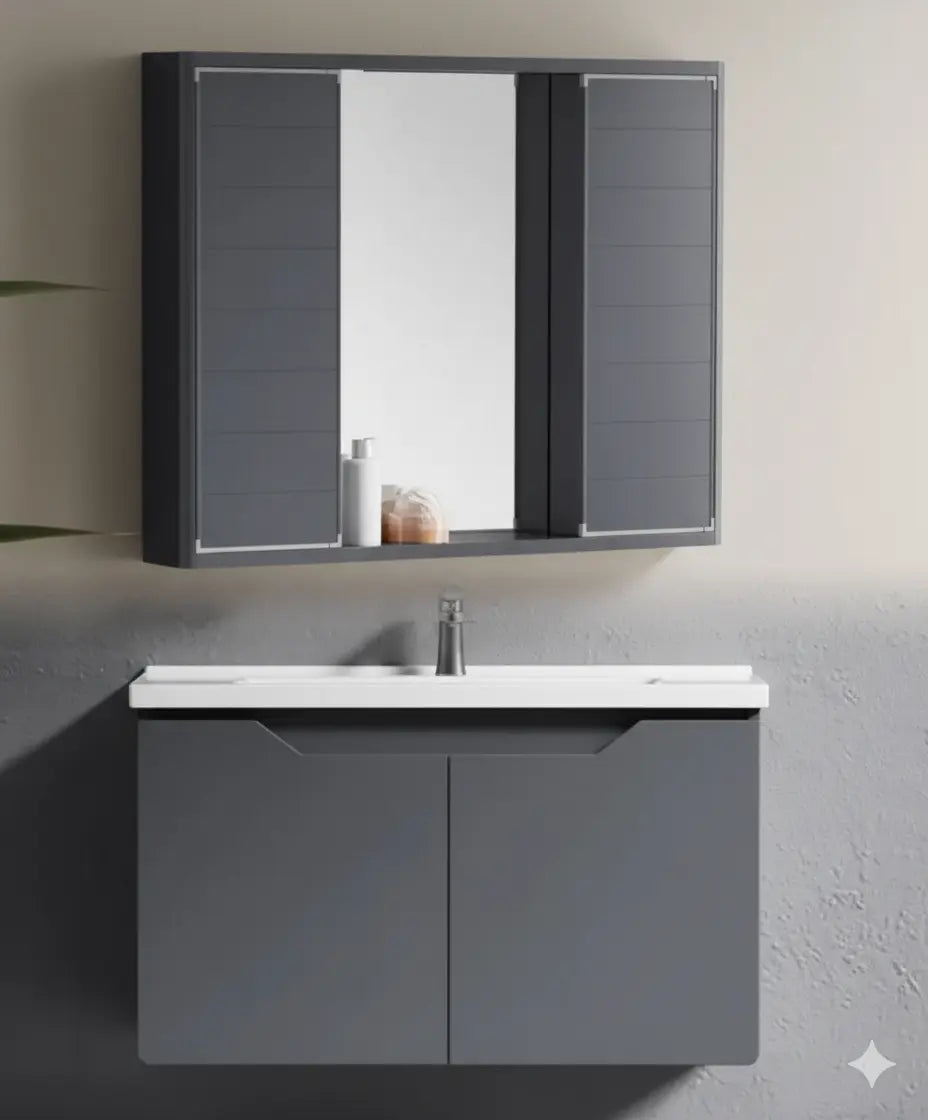 Vanity Cabinet-G6-8047 KF - Dark Gray - 800*470*450(2130620) 1set 2cartoon)