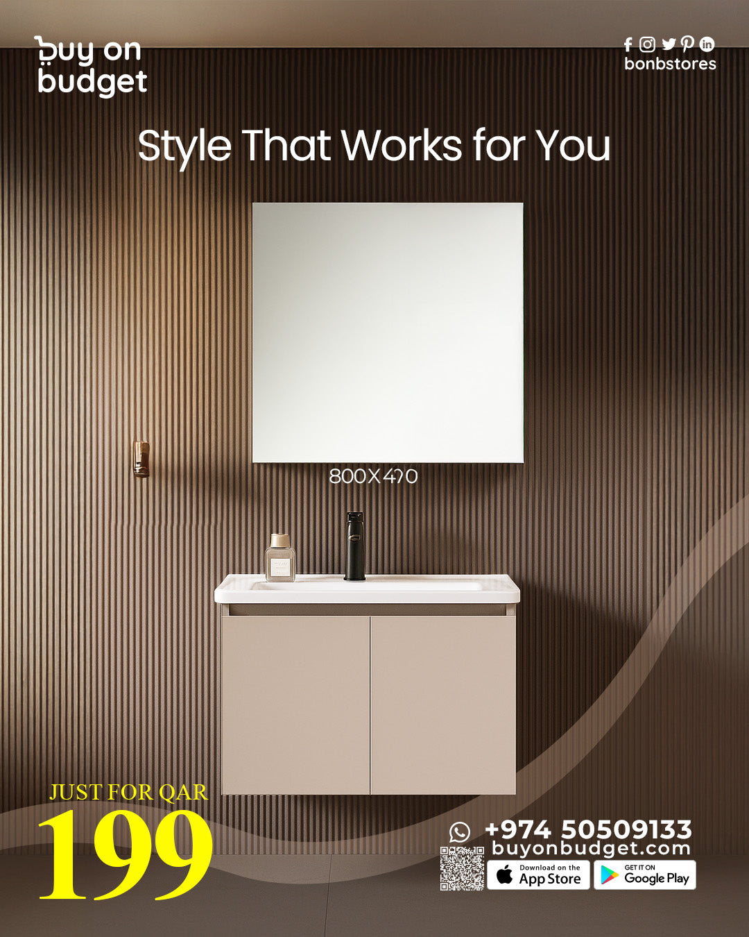 Vanity Cabinet – Model 120-8047A