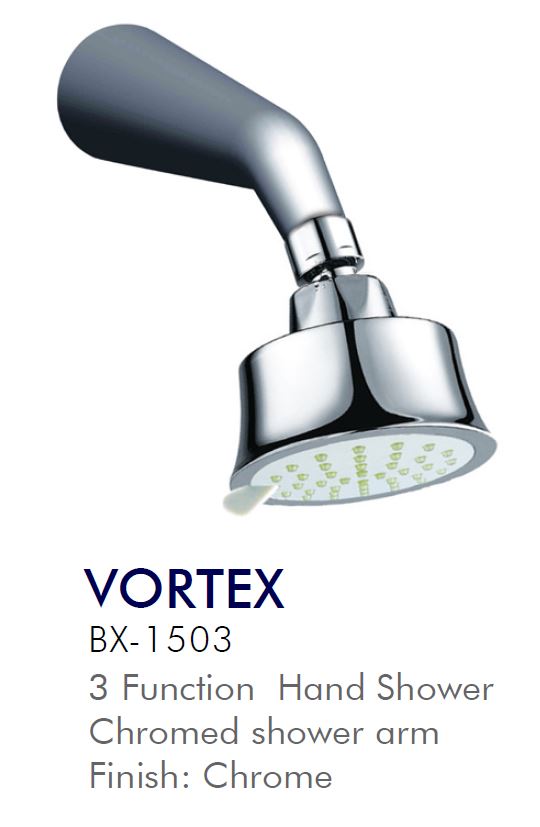Vortex 3-Function Overhead Shower with Arm