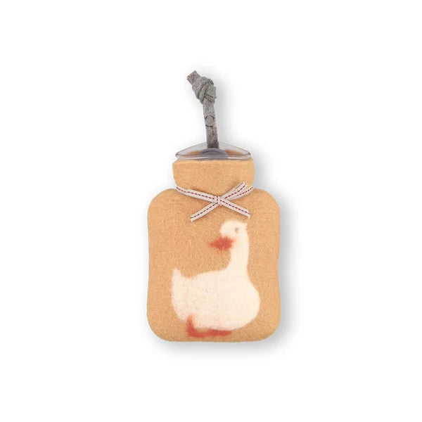 Dorothee Lehnen Mini Hot Water Bottle 0.2L – Goose Motif, Apricot Sorbet