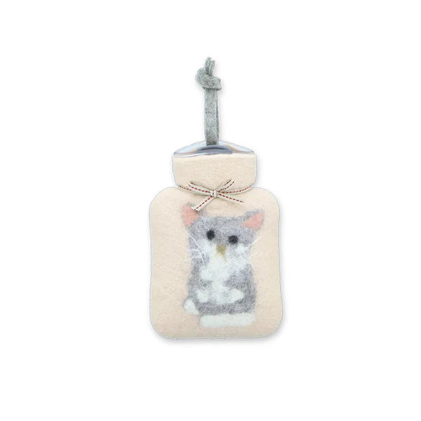 Dorothee Lehnen Mini Hot Water Bottle 0.2L – Kitty Motif, Rose