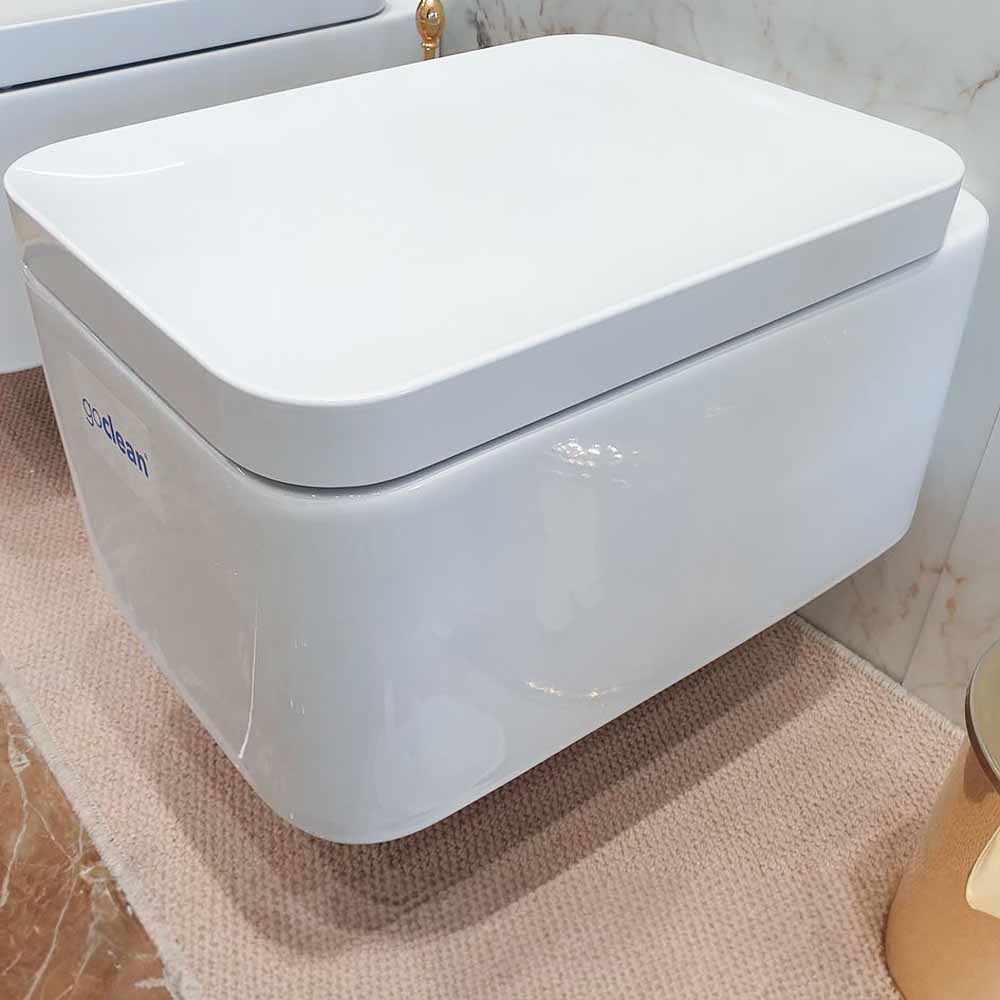 Nile Wall Hung Wc Toilet With Go Clean System (combo) - Glossy White