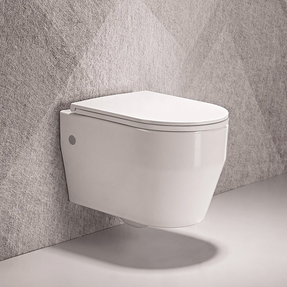 Wall Hung P-trap Toilet With Uf Seat Cove- White