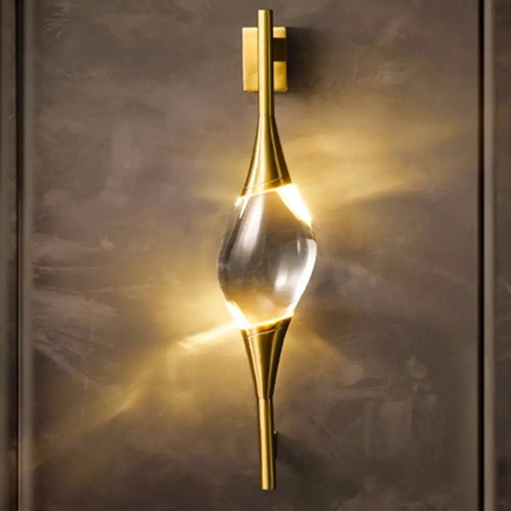 Modern Indoor Led Crystal Wall Sconce Copper Wall Lamp - 2017w (w100xh600) BoB Lights