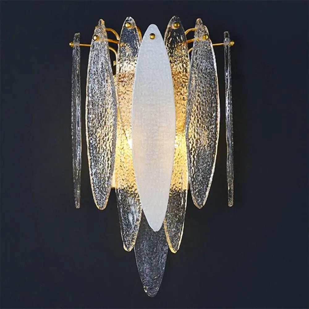 Modern Creative Glass Gold Bedroom Decor 2-light G9 Wall Lamp BoB Lights