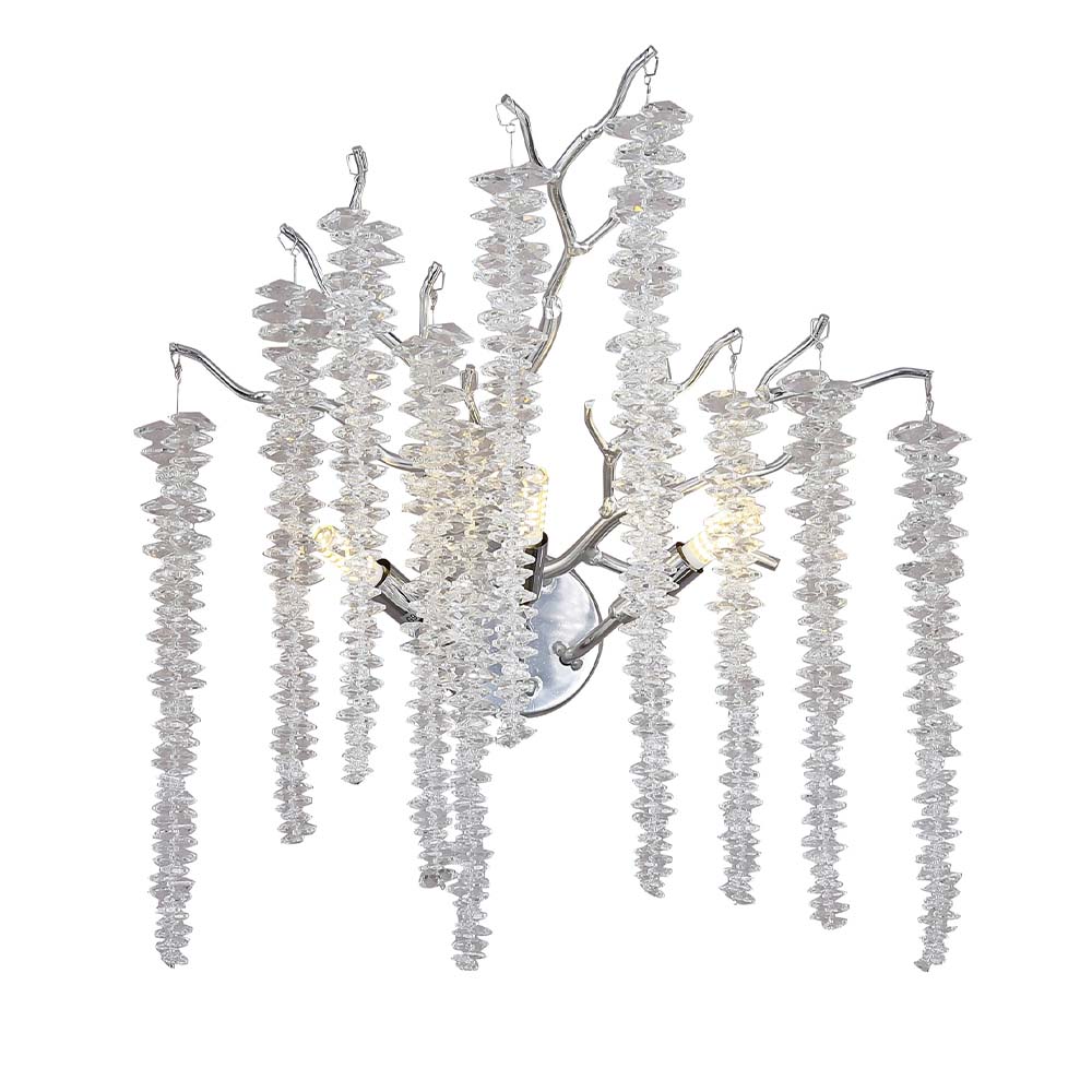 Modern Indoor Chrome Branch Crystal Led Wall Light -3w