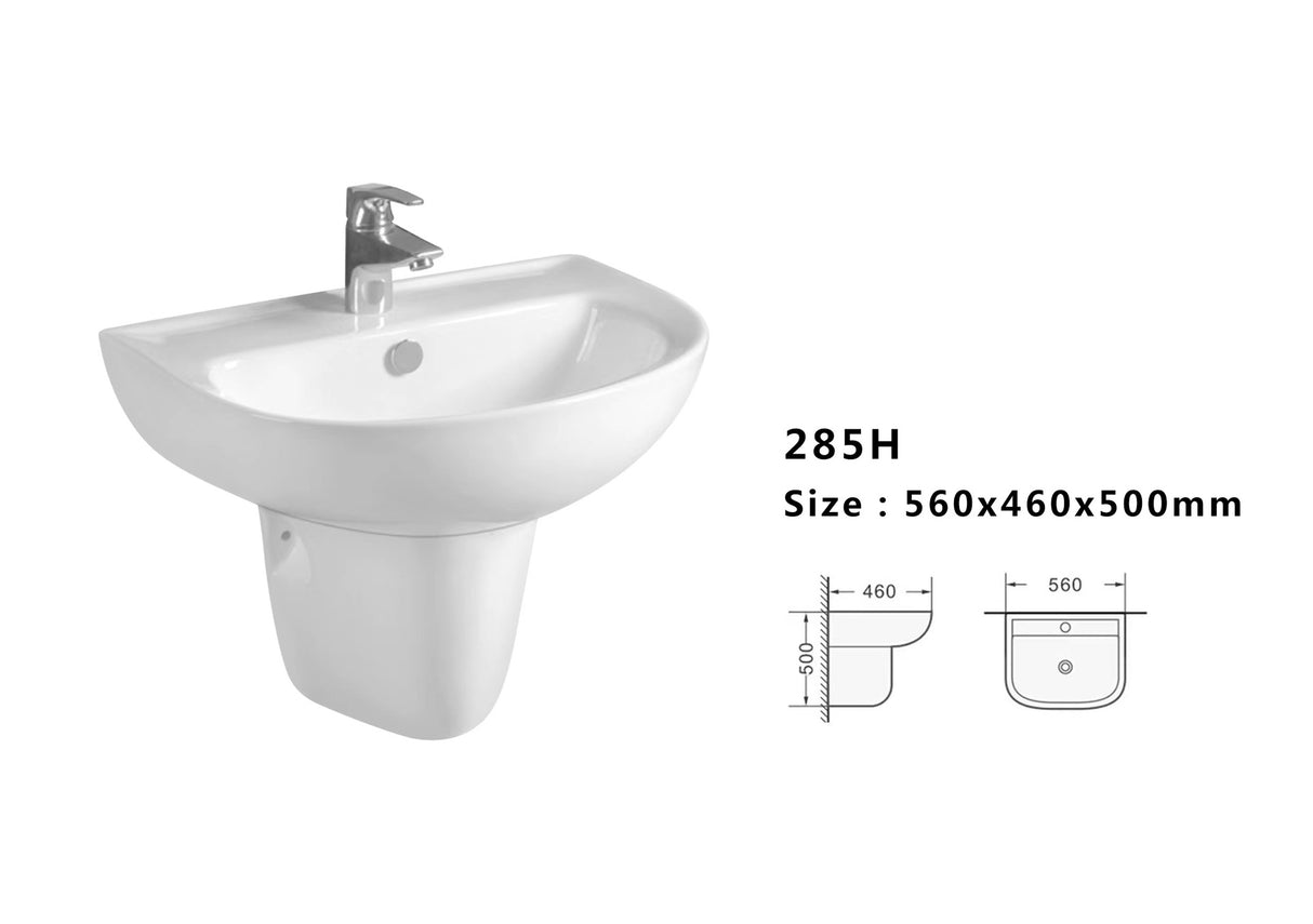 Wall Hung Basin (Model: 105597 / 285H)