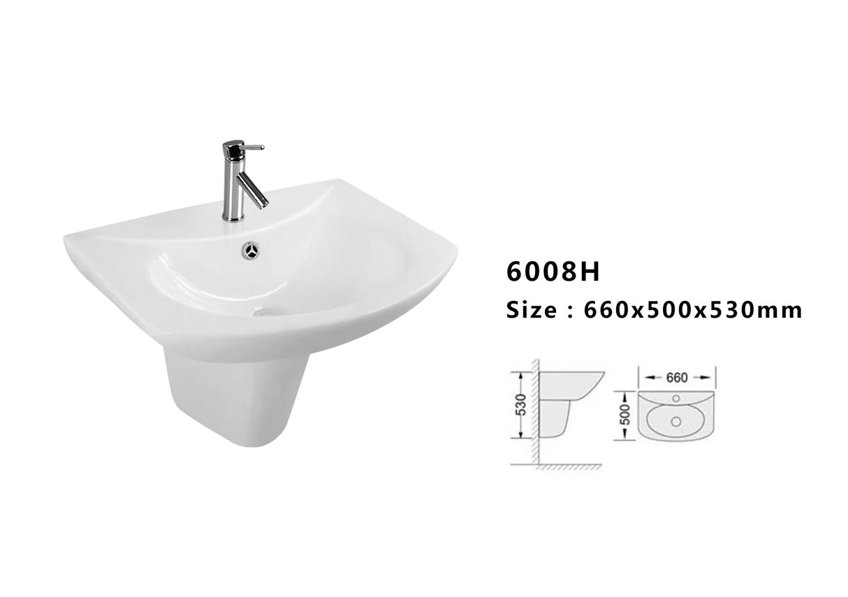 Wall Hung Basin (Model: 105598 / 6008H)