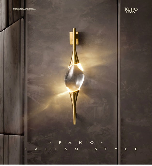 Wall Lamp - 2017W Brass W100*H600mm LED