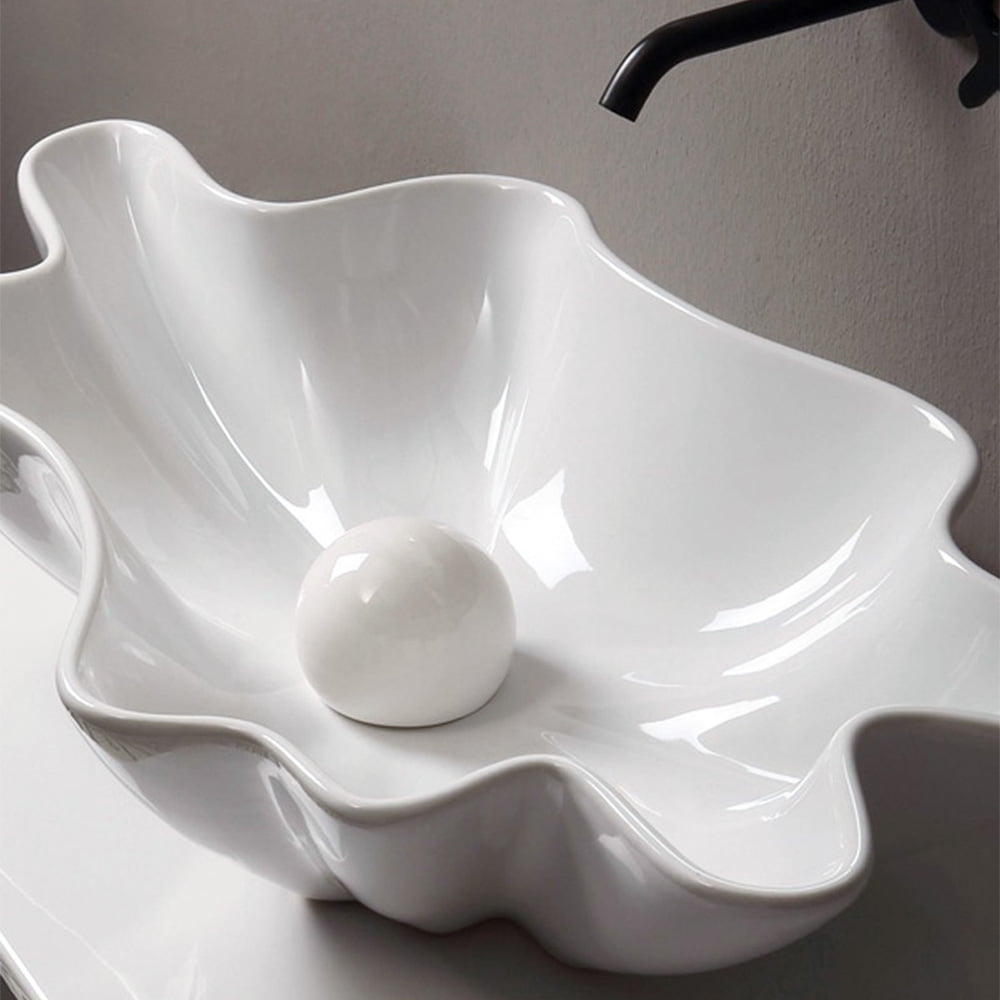 Shell Pearl Wash Basin Accessory -pearl White