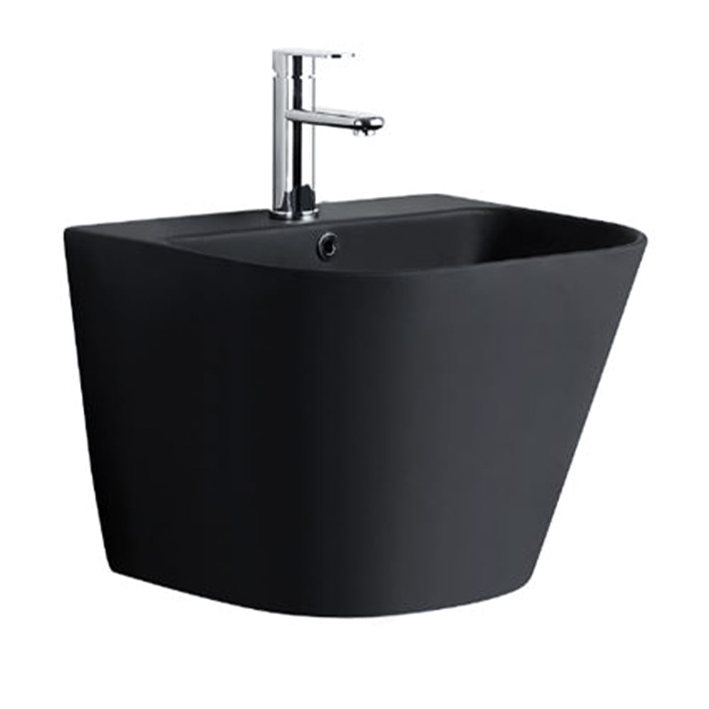 Wall Hung Wash Basin – Matt Black