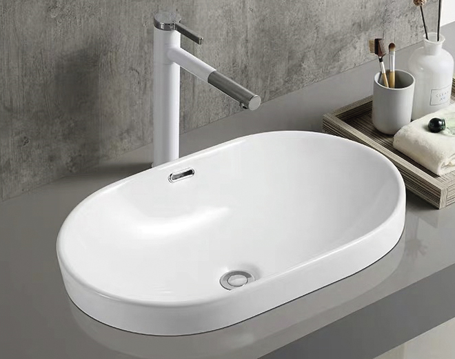 Wash Basin (Model: 1717S, White, 550×365×170mm)