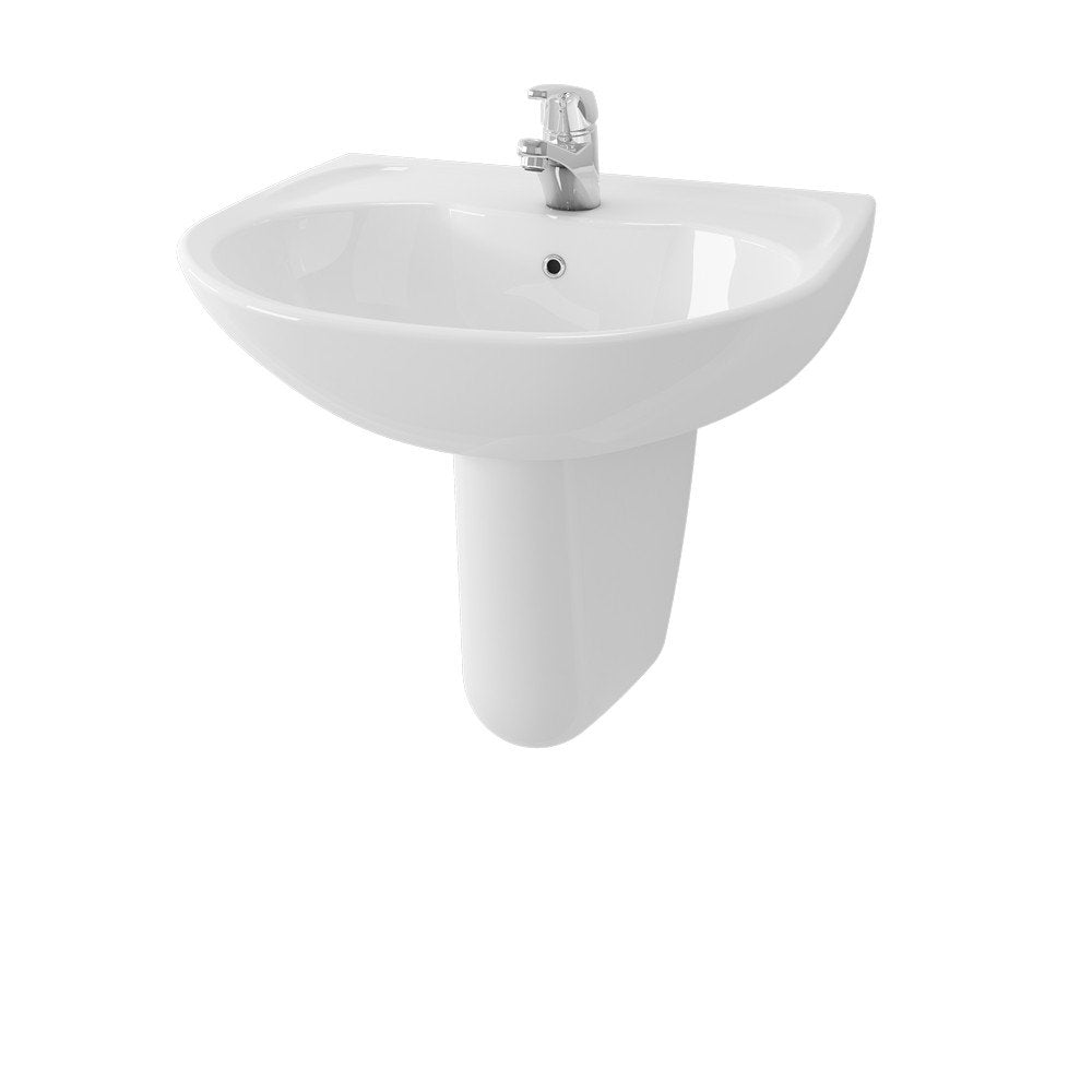 Wall-Mounted Wash Basin – Model LW241CJK2#W (590×510×200mm):