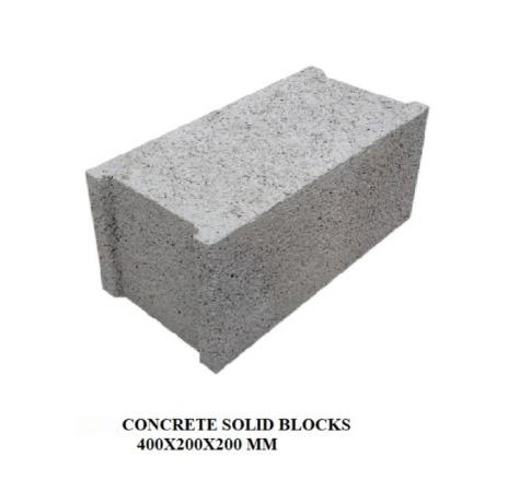 Concrete Solid Block 400 × 200 × 200 mm