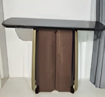 طاولة كونسول X2505، 150*42*76 سم (رخام أبيض)