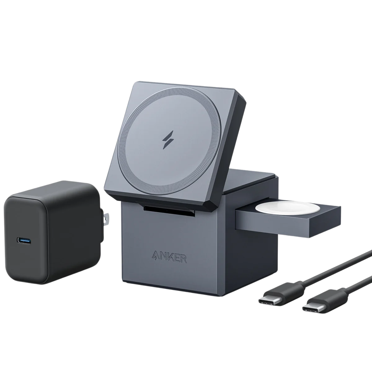 Anker Compact 3 IN 1 Cube With Magsafe (Y1811HA1) - Black