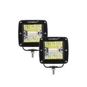 6modes White&Amber LED Square Light Pod Working Lights with Wiring Harness