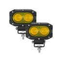 60W LED Pods Light Flood Beam Yellow Light with Wiring Harness