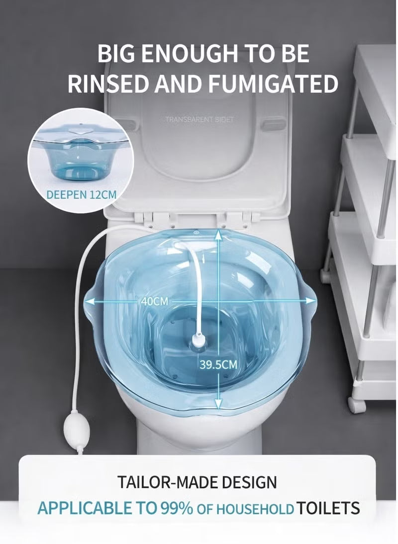 Sitz Bath for Toilet Seat with Flusher