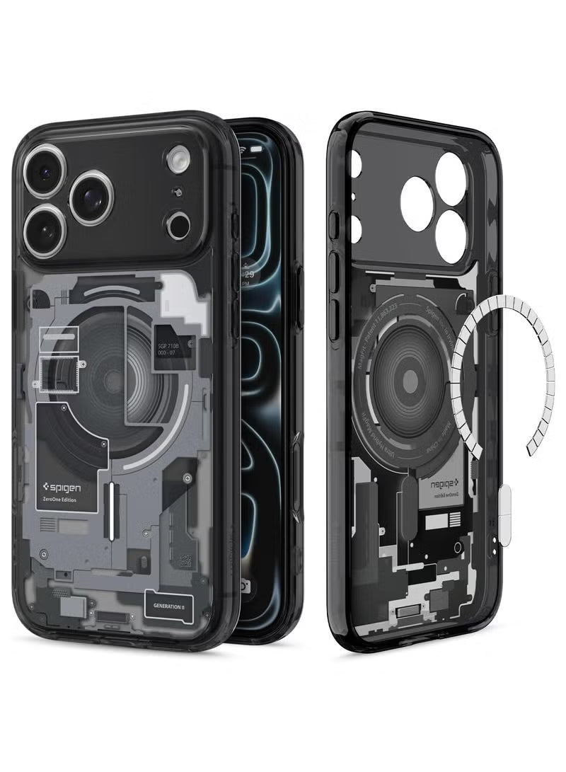 Ultra Hybrid MagFit iPhone 17 Pro Max Case Cover with MagSafe (2025) - Zero One Black