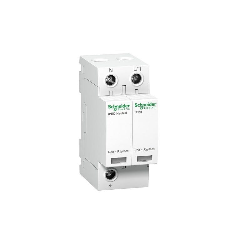 شنايدر - مانع الصواعق 1P-N-350V 20Ka، IPRD20R، رقم القطعة لدى المورد: A9L20501 قطر