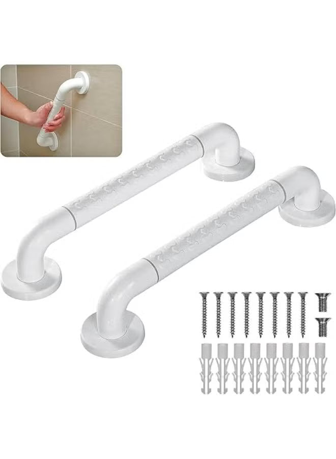 2 Pcs Bathroom Grab Bars with Luminous Circles
