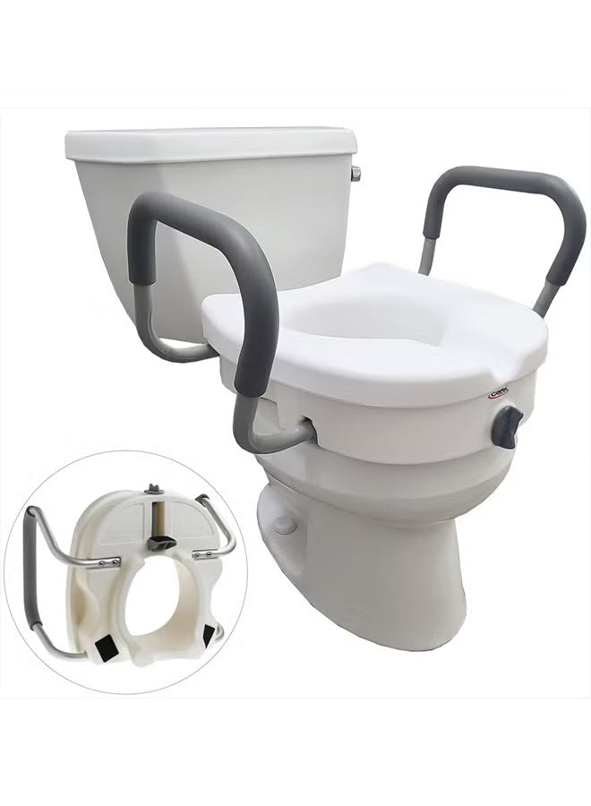 EZ Lock Raised Toilet Seat with Handles