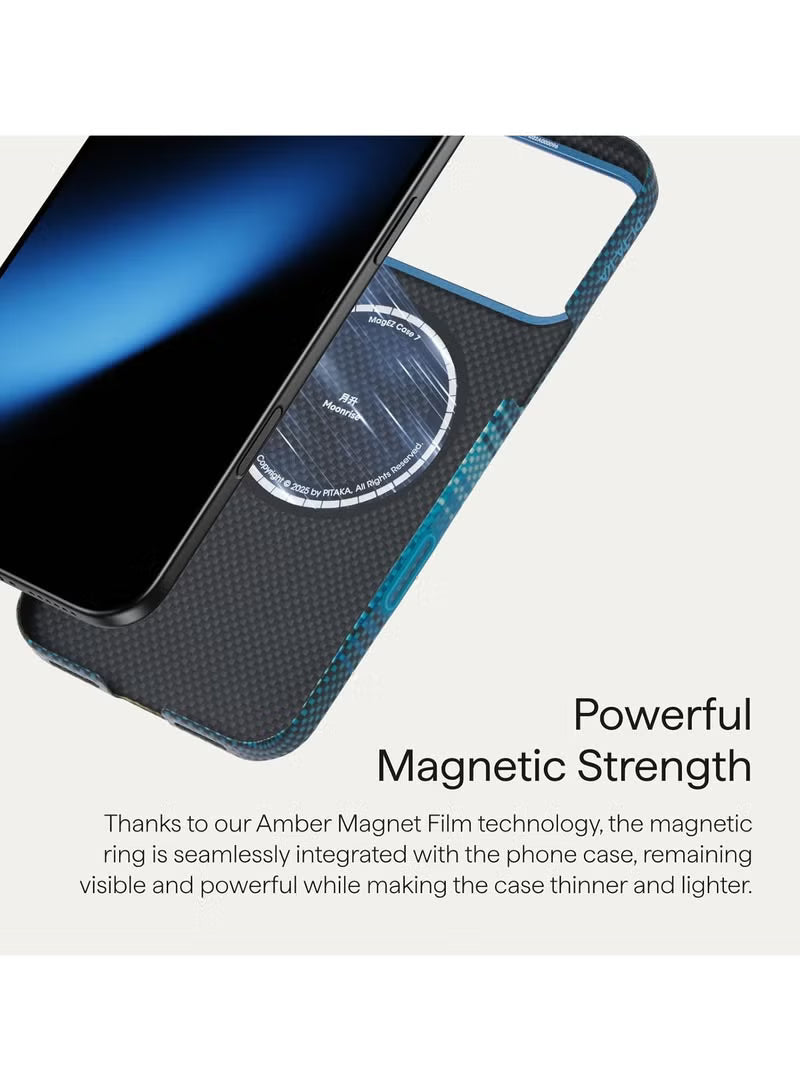 pitaka for iPhone 17 Pro Max Case 6.9" with Camera Control Button, Compatible with MagSafe, Ultra-Slim Case with Caseless Touch Feeling, 1500D Aramid Fiber Woven, Moonrise