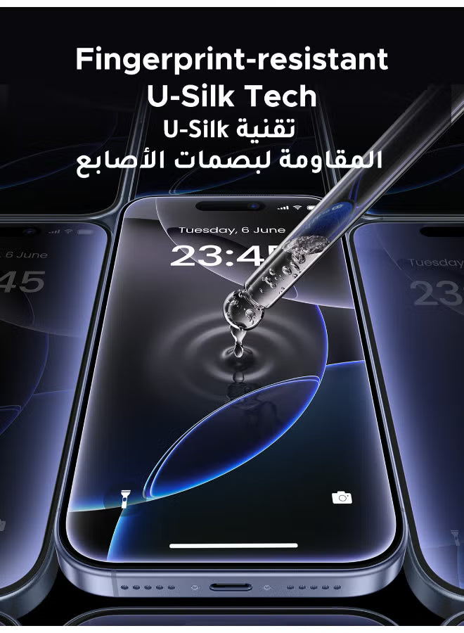 2-Pack iPhone 17 Pro Max Screen Protector With Auto Alignment Kit 6.9 Inch Ultra HD Clear, Scratch Resistant, Military-Grade Protection, Easy Installation, Anti-Fingerprint, Bubble Free Glass Film -