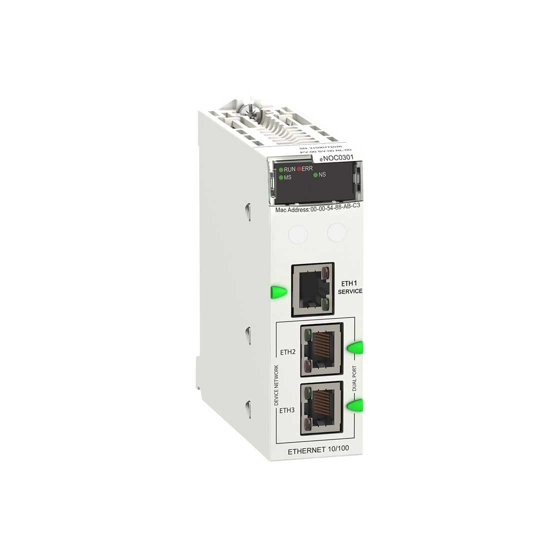 شنايدر - وحدة إيثرنت M580، اتصال إيثرنت ثلاثي المنافذ، رقم القطعة لدى المورد: BMENOC0301 قطر