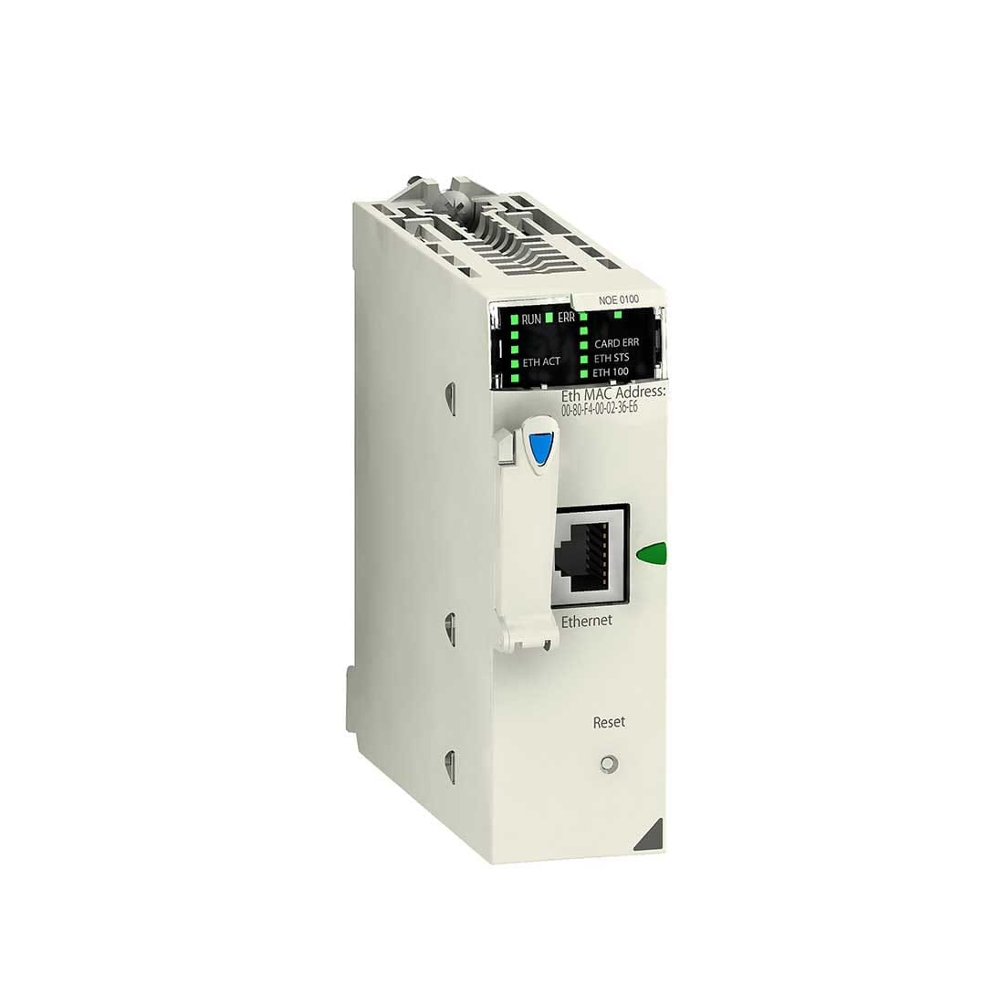 شنايدر - وحدة إيثرنت M340، بطاقة ذاكرة فلاش، منفذ RJ45 واحد بسرعة 10/100، رقم القطعة لدى المورد: BMXNOE0100 قطر