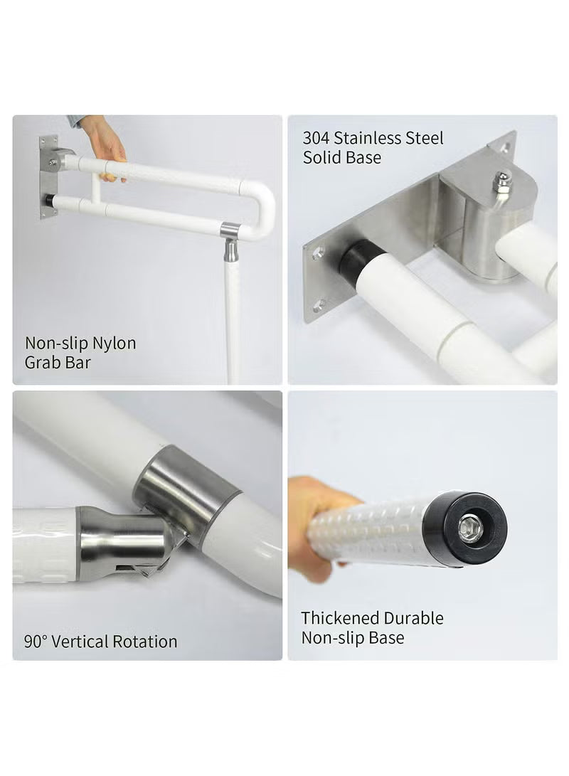 Foldable Drop Down Toilet Grab Bar
