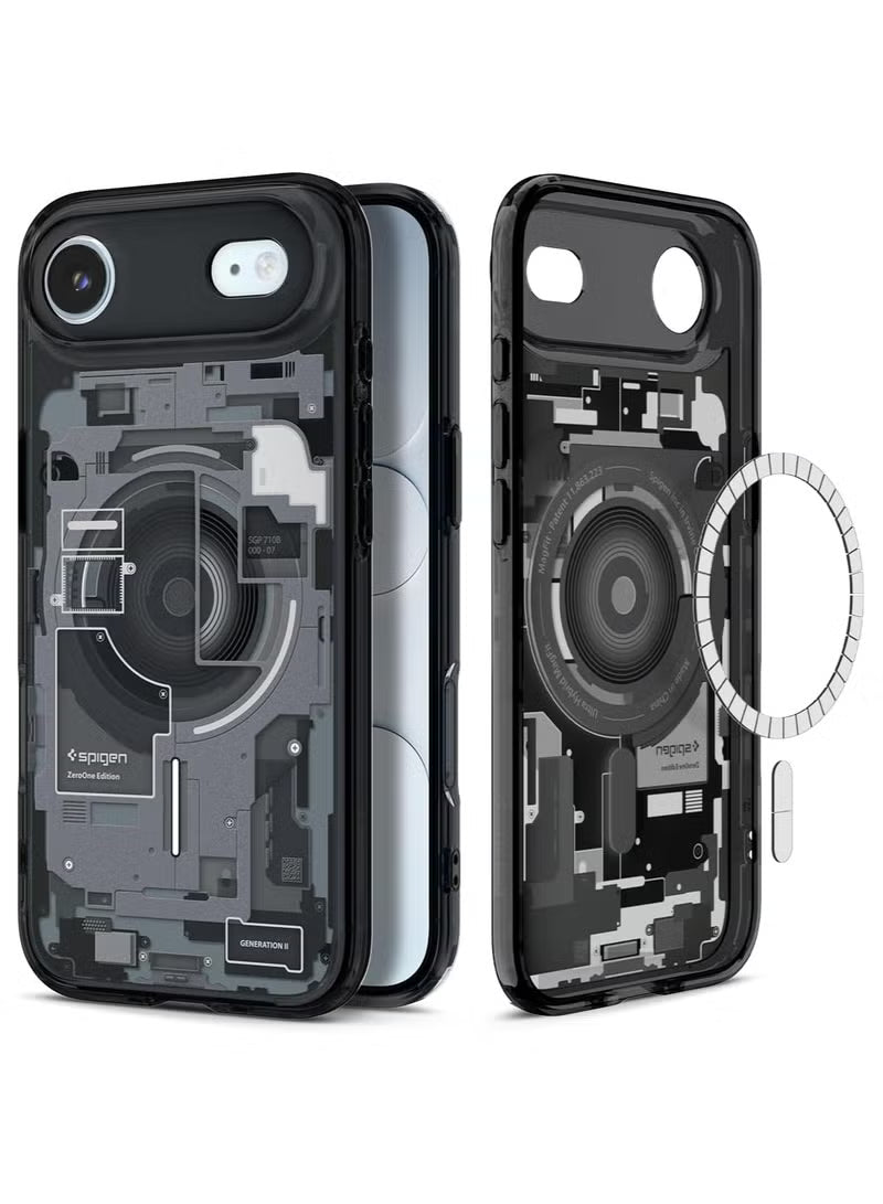 Ultra Hybrid MagFit iPhone 17 Air Case Cover with MagSafe (2025) - Zero One Black