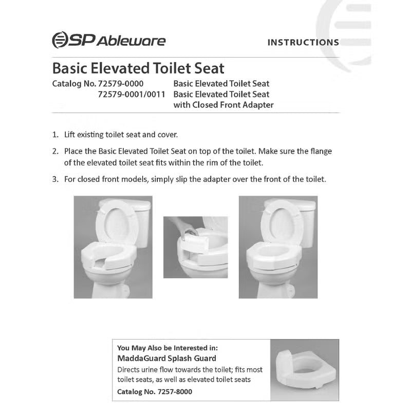 SP 3 Inch Extender Booster Toilet Seat Riser